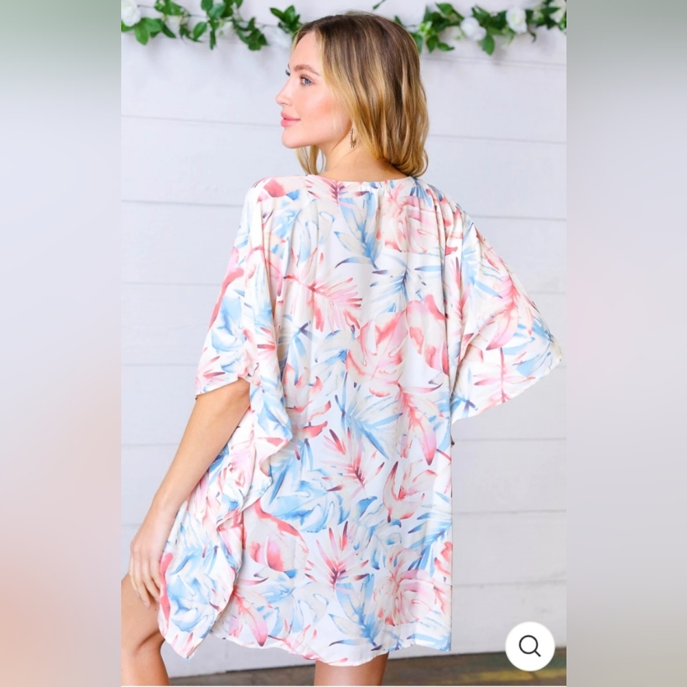 Caramela Boutique IVORY FLORAL PRINT oversized TOP
